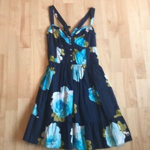 Nwt blue floral ruffled summer sundress